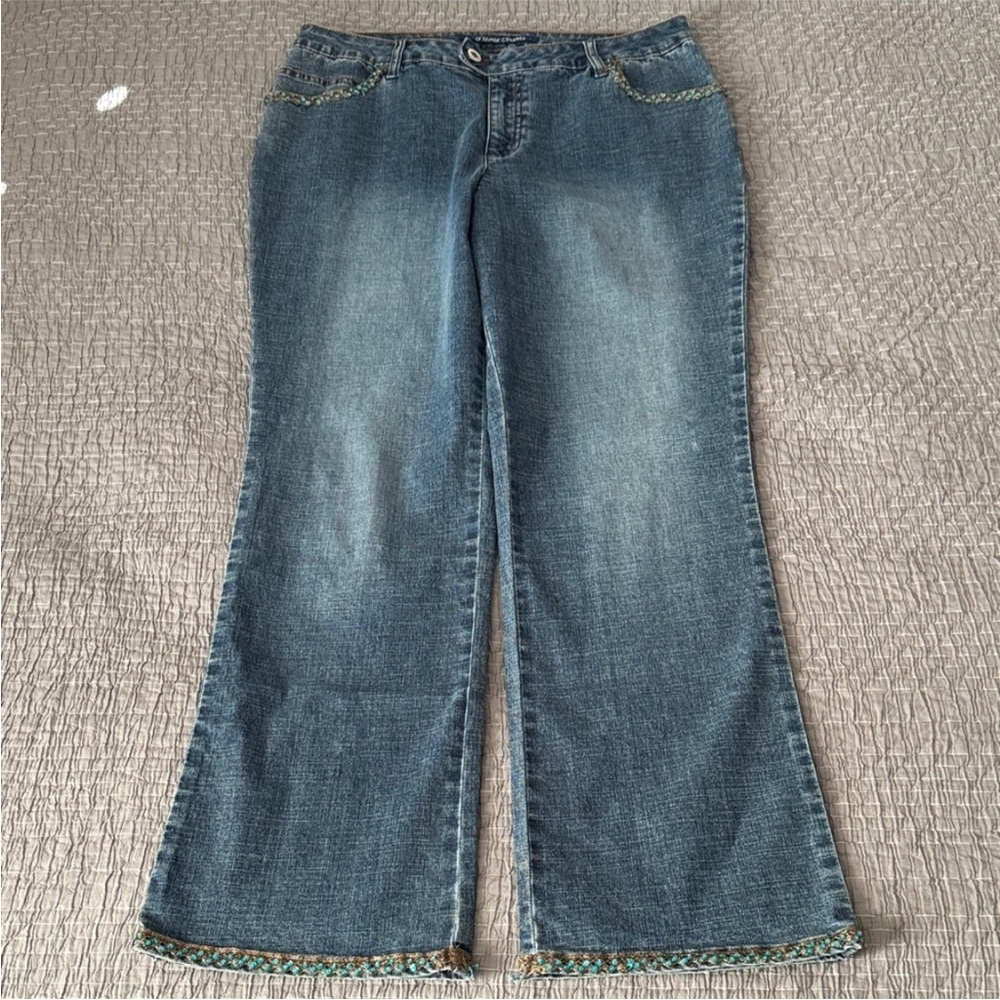 D Mode Classix Bootcut Jeans with Embellishments